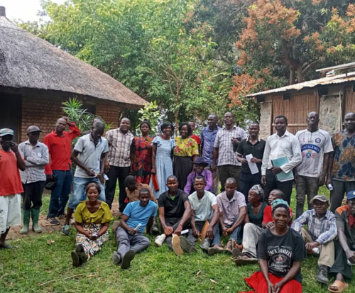Mwaya and Lowani teams after their health and safety and safeguarding training