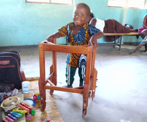 Another bespoke walker made for a disabled client in Malawi