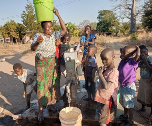 Enelles is grateful for clean water in Malawi