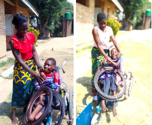 New tyres distributed to children with wheelchairs in Malawi
