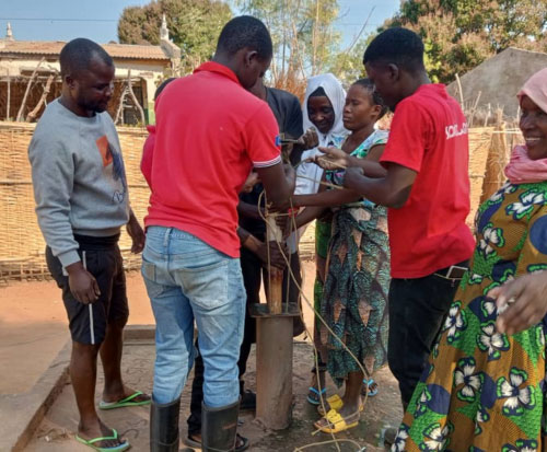 Carrying out repairs on broken boreholes in Malawi
