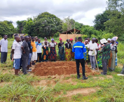 Learning about sweet potato farming in Malawi