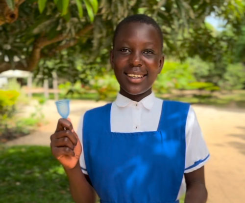 Maryam was nervous at first but likes her menstrual cup