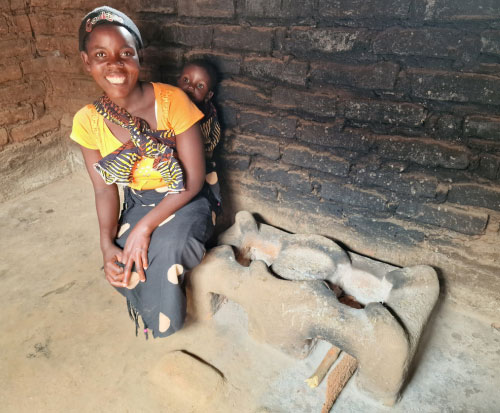 Memory loves her cookstove as it saves her time