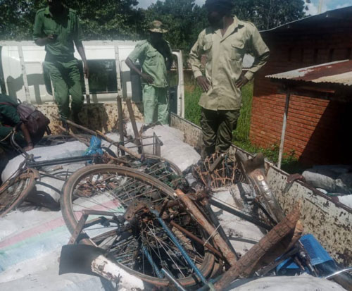 Bicycles are confiscated during successful patrol