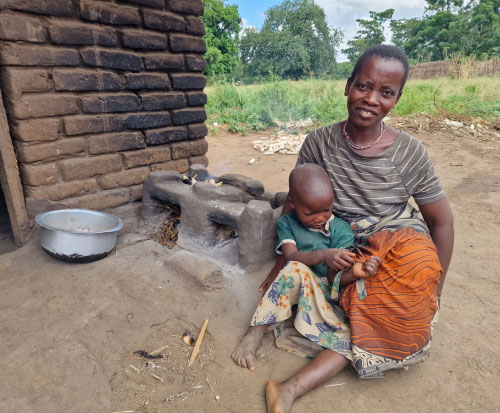 Safer cooking on a fuel efficient cookstove