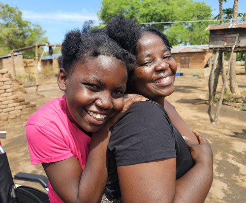 Fortune is so grateful for her physiotherapy support from Loveness