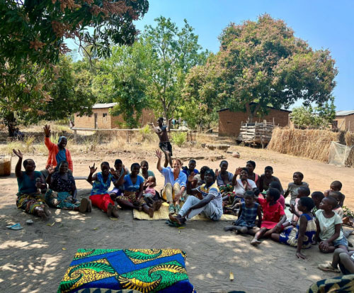 Hayley engaged with community life in Malawi