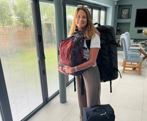 Hayley ready to leave the UK for Malawi