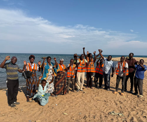 The Katenthere Beach Village Committee work hard to protect their part of Lake Malawi