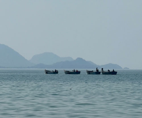 Fishing boats on Lake Malawi