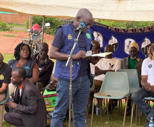 Force Ngwira giving a speech