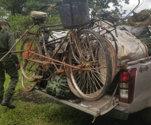 Bicycles and charcoal confiscated