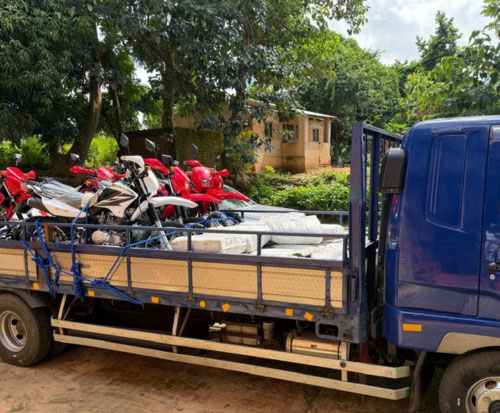 Delivery of motorbikes