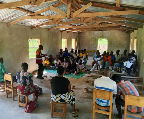 A new community club being trained