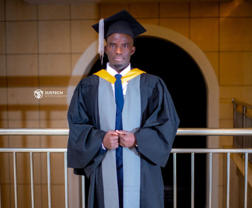 Isiaih graduated with distinction in maths and physics